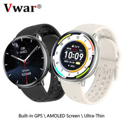 VWAR Ultra-mince GPS montre intelligente Bluetooth appel intégré GPS boussole IP68 étanche Smartwatch actif 2 pour femmes hommes Xiaomi IOS