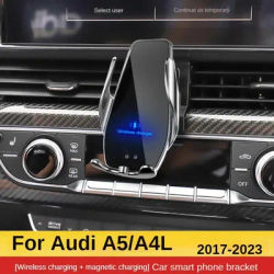 2017-2021 per Audi A4 supporto per telefono cellulare caricabatterie Wireless per auto supporto per telefoni cellulari supporto per navigazione supporto GPS 360 rotante