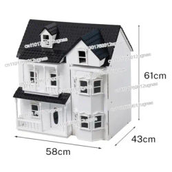 Wooden Playhouse Toy House Simulation House Girl Luxury Castle