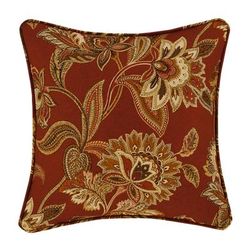 Montecito Red 16 Inch Square Decorative Throw Pillow by Royal Court in Red (Size ONE SIZE)