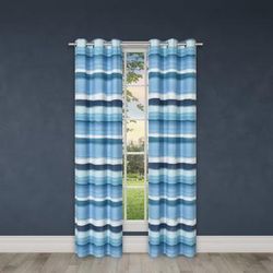 Balboa 84 Inch Grommet Panel Pair by Royal Court in Blue (Size ONE SIZE)