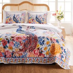 Huntington Finely Stitched Quilt Set by Greenland Home Fashions in Gold (Size FL/QUE)