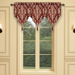 Lazia Window Ascot Valance by Royal Court in Red (Size ONE SIZE)