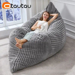 OTAUTAU Sacchetto di cuscino con copertura a sacco in morbida pelliccia sintetica spessa 140x180 cm DD190【Senza riempitivo all'interno! Hai bisogno di acquistare riempitivo da solo!】