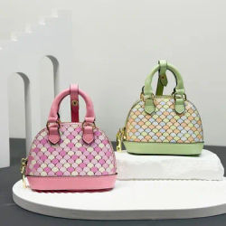Mini Bowling Ball Shell Style Headphone Bag For Airpods 4 Pro 2 3 2 other small items With a long chain. Can be worn crossbody