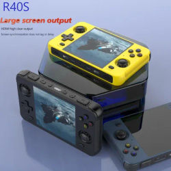 R40S Retro Pocket 720*720 4" IPS Screen Built-in WIFI Bluetooth 64-Bit RK3566 Open-Source Handheld Game Console Adult Kids Gifts