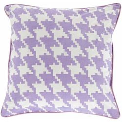 Toormina 18" Square Cottage Cotton Cream/Lavender/Mauve Throw Pillow - Boutique Rugs