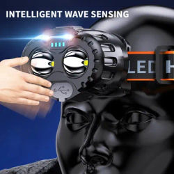 NEW LED Strong Light Headlamp Induction Outdoor Waterproof Fishing Light USB Rechargeable Ultra Bright Head Mounted Flashlight