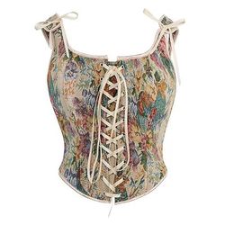 Retrò Vintage Medievale Rinascimento Corsetto Costume Per donna Halloween Mascherata Festa a Tema Fiera Rinascimentale Festival Adulti Corsetto