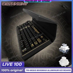 BATKNIGHT Live100 Tri-Mode Mechanical Keyboard Customized Aluminum Alloy Intelligent Flip-Top Hand Rest Gaming Office Laptop PC