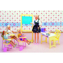 for classroom for 30cm doll kelly Furniture Scene Props Kindergarten Classroom Set Girls Toys 30cm dollhouse accessories