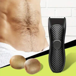 Men's Electric Groin Hair Trimmer Pubic Hair Trimmer Body Grooming Clipper for Men Bikini Epilator Rechargeable Shaver Razor