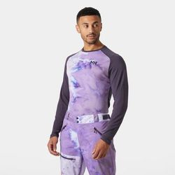 Helly Hansen Men's Lifa Active Crew Warm Base Layer Purple 2XL
