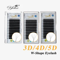Yelix YY Lashes and 3D/4D/5D W Shape Lashes Premade Volume Eyelashes Extension Soft Thin Extension Natural Lashes