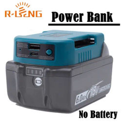 Power Bank Charger For Makita 18V Lithium Battery With USB With Type-C for Laptop Mobile Phone Fast Charging(NO Battery)