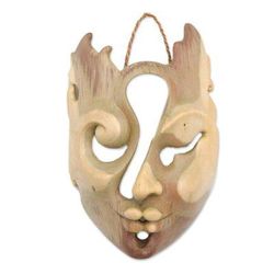 Wood mask 'The Collaboration'