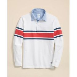 Brooks Brothers Men's Sueded Cotton Rugby Shirt | Red | Size 2XL