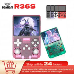R36S Retro Handheld Video Game Console Linux System 3.5 Inch IPS Screen Portable Pocket Video Player 64GB 128GB