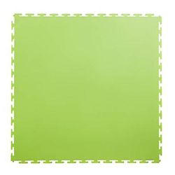 Lock-Tile 7mm Neon Green PVC Smooth Tile (50 Pack)