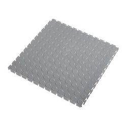 Lock-Tile 7mm Light Grey PVC Coin Tile (50 Pack)