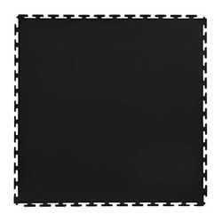 Lock-Tile 7mm Black PVC Smooth Tile (30 Pack)