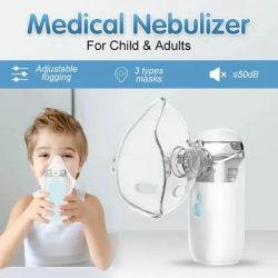 Medical Mini Mesh Handheld Nebulizer Hoseheld Medical Silent Ultrasonic Inhaler Mobile Steam Device Runny Nose For Child Adult