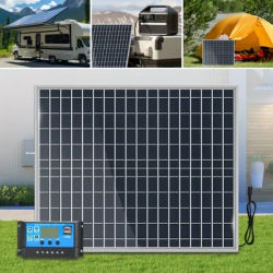 Kit de chargeur solaire tout-en-un 1000 W – Banque d'alimentation portable 12 V avec régulateur 100 A pour la maison, le caravane et les aventures en plein air