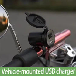 Waterproof Motorcycle Handlebar USB Charger 12V 5V-1.5A Moto Adapter Power Supply Socket For Phone Mobile Motorbike Accessories