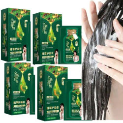 Natural Plant Herbal Hair Dye Shampoo 5 Minutes Change Hair Color Non-irritating Nourishing Repairs Gray White Hair Beauty Care