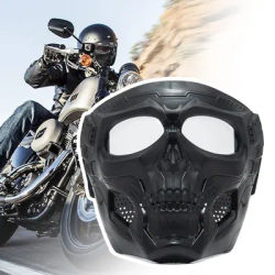 Skull Goggle Mask maschera da equitazione occhiali da moto UV per CS giochi di sopravvivenza tiro Cosplay film Paintball maschere spaventose di Halloween