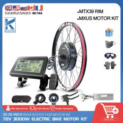 MXUS Electric Bicycle 72V 3000W Brushless Rear Hub Motor Wheel 20-29inch With Color Display For Electric Bike Motor Kit MTX Rim
