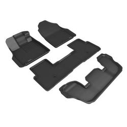 3D Mats USA Floor Made of Rubber Black Molded Liner, Front, Second & Third Row, Limited Warranty L1HD13501509