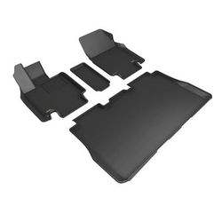 3D Mats USA Floor Made of Rubber Black Molded Liner, Front & Second Row, 3-year limited warranty L1TL05001509