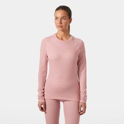 Helly Hansen Women's Lifa Merino Midweight Crew Base Layer Pink L