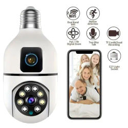 Double screen 1080P Bulb Surveillance Camera 360° WiFi Anti-theft Outdoor Indoor Security Monitor Night Vision Audio Security IP
