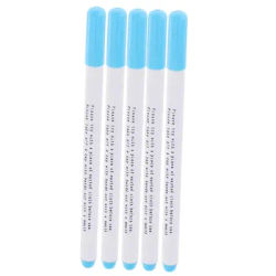 5 Pieces Plastic Water Erasable Pen Water Soluble Pen Vanishing Marker Pen for Tailor Fabric Marking 15.5cm Length