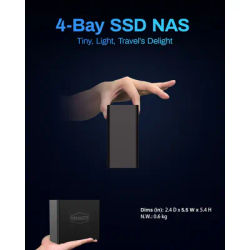 TERRAMASTER F4 SSD NAS Storage - 4Bay All SSD N95 QuadCore CPU, 8GB RAM, Palm-Sized Powerful Network Attached Storage(Diskless))