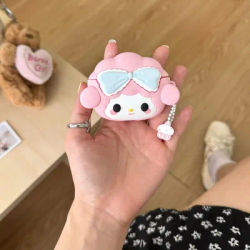 Melody Pink Sheep For Airpods 4 3 2 1 Case,Soft Silicone 3D Cartoon Earphone Protective Cover For Airpods Pro 2 Case Cover Funda