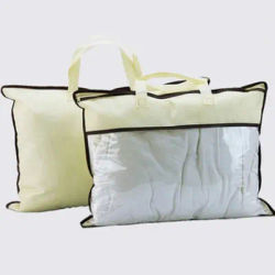 Sac mobile Transparent Non tissé, oreiller emballé, couverture de couette, fermeture éclair, sac de rangement anti-poussière, sac de rangement domestique, fourre-tout