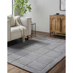 Siarl 6' x 9' Modern Wool Medium Gray Area Rug - Boutique Rugs