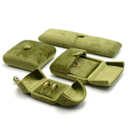 High-quality Velvet Double-opening Jewelry Storage Box For Rings Earrings Pendants Bracelets Necklaces Jewelry Packaging Box