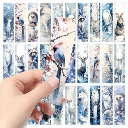 32pcs, Winter Bookmarks, Back to School Season, Christmas, Halloween, Teacher's Day, suitable for readers and birthday gifts.