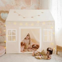 Tiny Land Playhouse Tent Natural Cream Indoor Tent for Kids