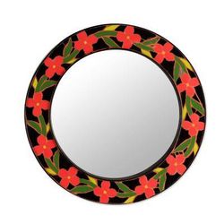 Mosaic mirror, 'Tangerine Blossoms'