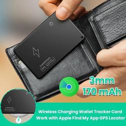 Ultra Thin Wallet Tracker Card With Wireless Charging, Compatible With Apple Find My & IOS Devices Ultra Thin Wallet Tracker Card With Wireless Charging, Compatible With Apple Find My & IOS Devices