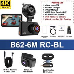 E ACE Dual Dash Cam With 4K Front And 2.5K Rear Camera Support For GPS WiFi Parking And Loop Recording 128 Gb version 3