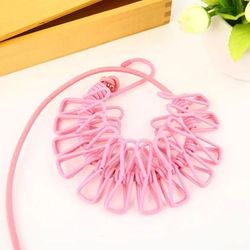 Portable Clothesline For Camping Backyard RV Pink