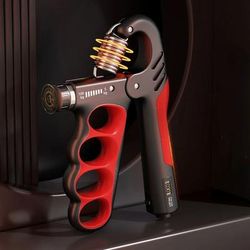 Adjustable Grip Strength Trainer 5 100KG Hand Gripper For Fitness & Recovery red