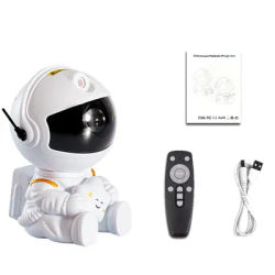 Astronaut Galaxy Star Projector, LED Night Light For Children's Bedroom & Ceiling Decoration white star