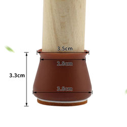 Upgraded Mute Furniture Leg Protectors Coffee 32Pcs